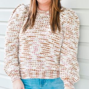 Brown & Pink Space Yarn Sweater